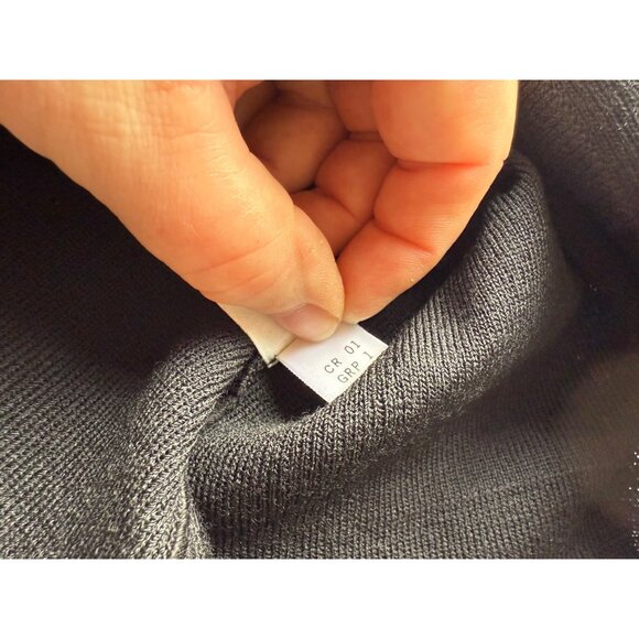 St. John Basics Black Santana Knit Cardigan Jacket Sweater 12 Rhinestone Buttons - Picture 4 of 6